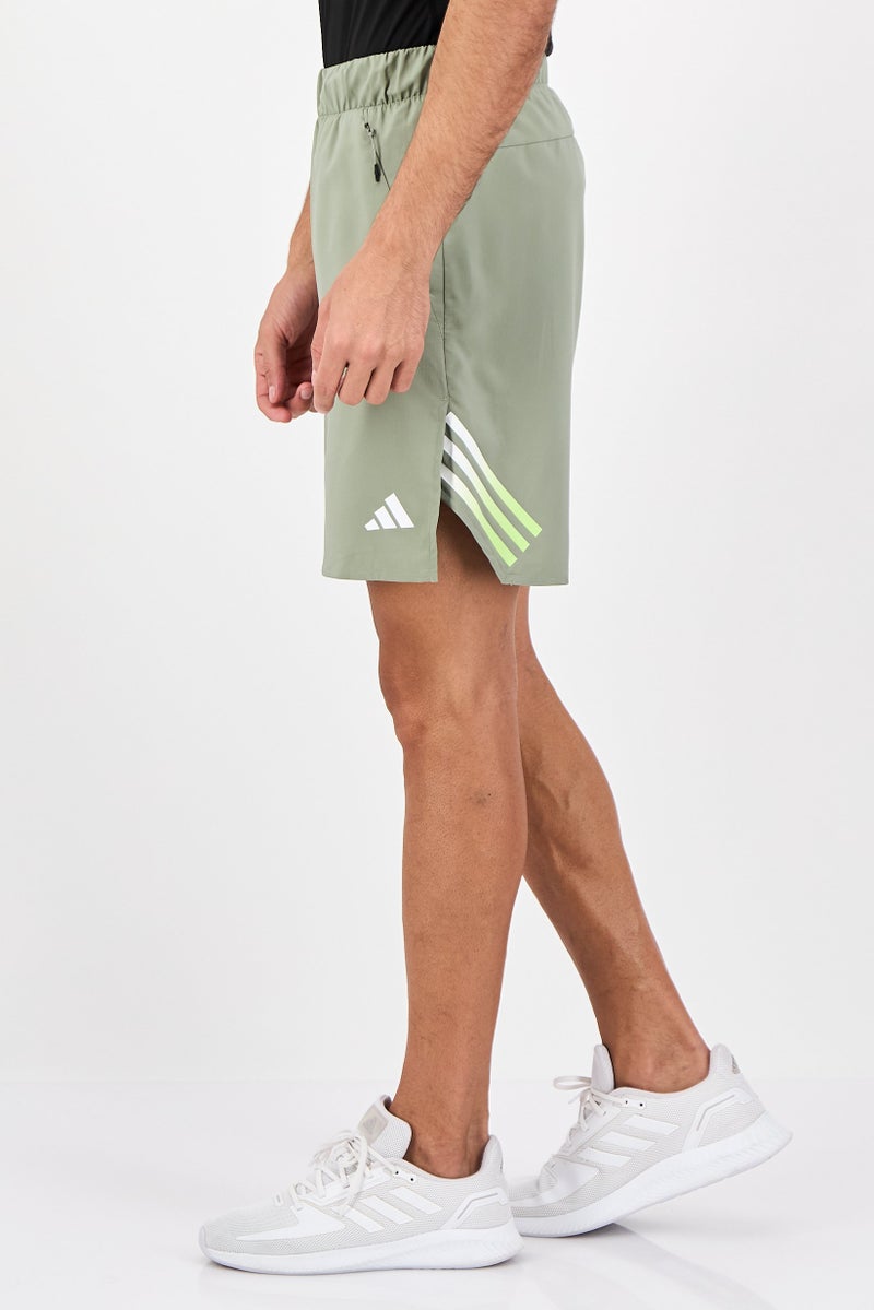 Adidas شورتات تدريب رياضية للرجال بطول 7 إنش، لون أخضر حكيم - Image 4